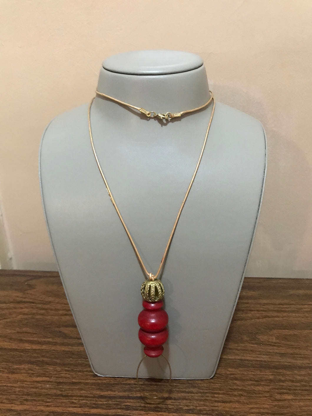 Women Glasses Necklace (Red&Gold)