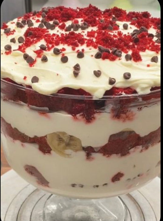 Red Velvet Banana Pudding