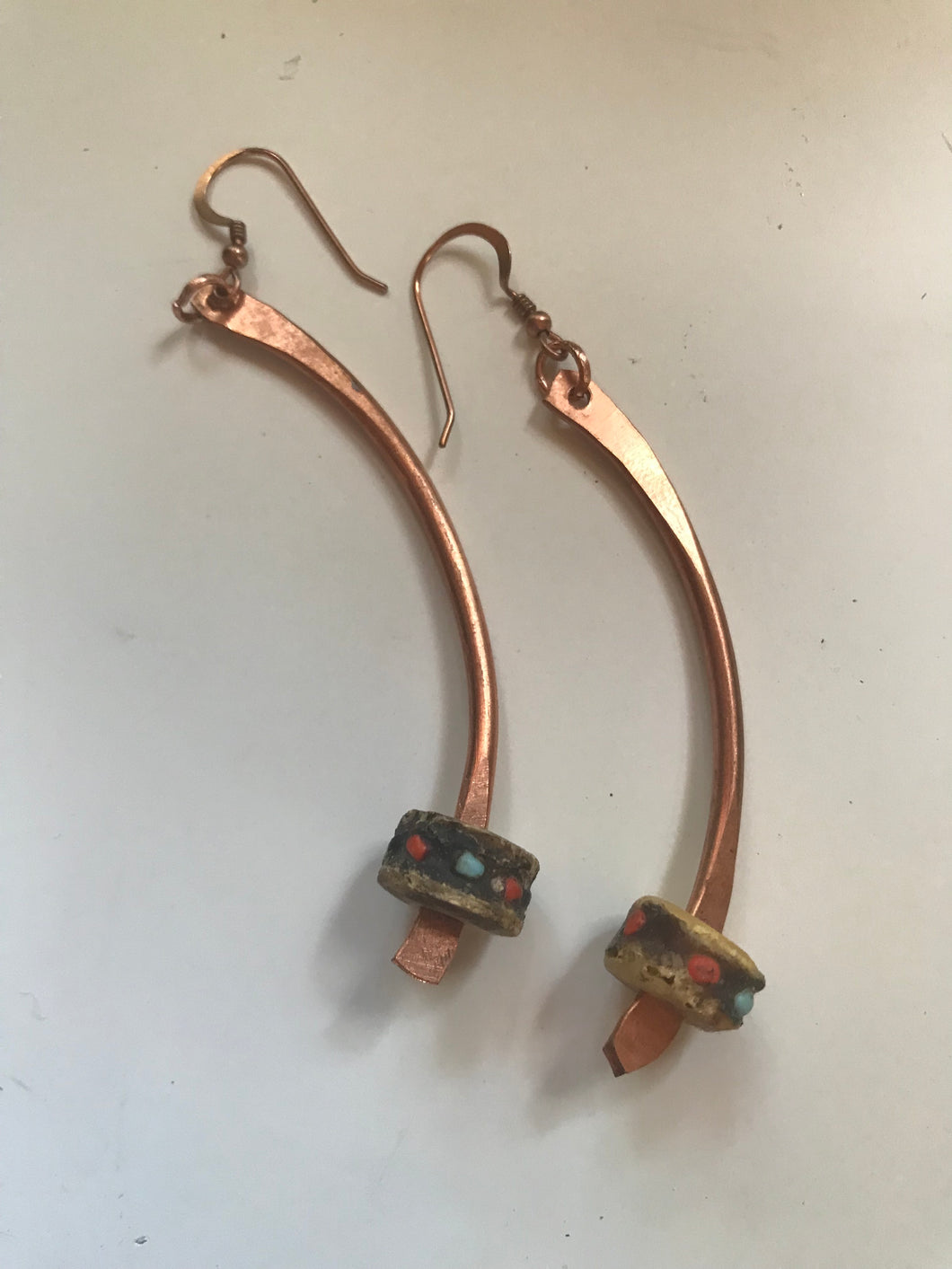 Copper Swoops Earrings