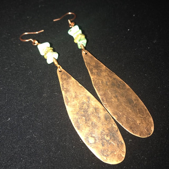 COPPER TEARDROP EARRING
