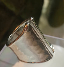 Load image into Gallery viewer, Open Silver Hammered Ring
