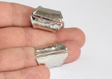 Load image into Gallery viewer, Open Silver Hammered Ring
