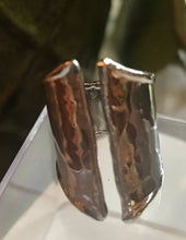 Load image into Gallery viewer, Open Silver Hammered Ring
