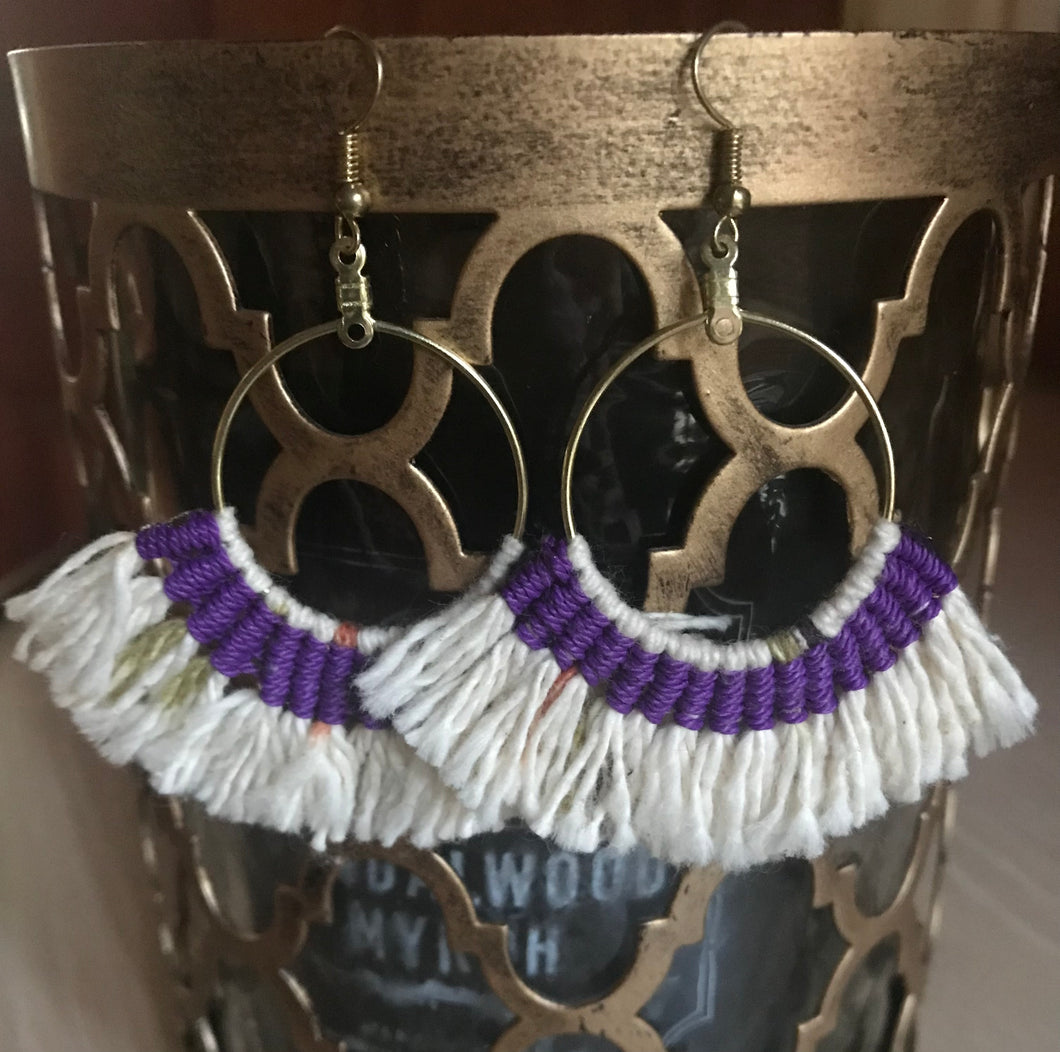 Purple Sweeps Earrings